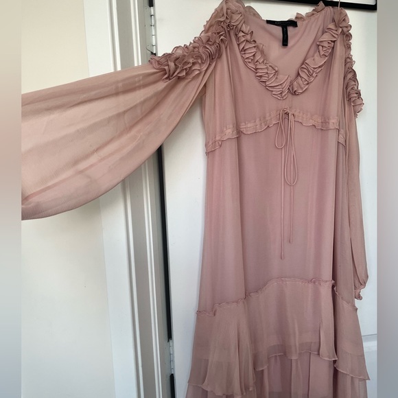 BCBGMAXAZRIA Pink Short Ruffle Dress - Picture 2 of 5